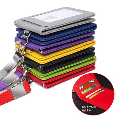 double sided smart card holder|retractable double id badge holder.